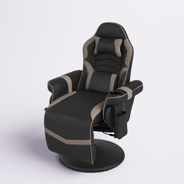 The Twillery Co.® Herrington Gaming Chair with Recline, Massage, and